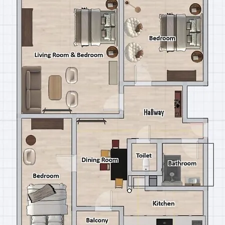 New Oldtown Near St Martin Cathedral, Ac, Balcony Апартаменты